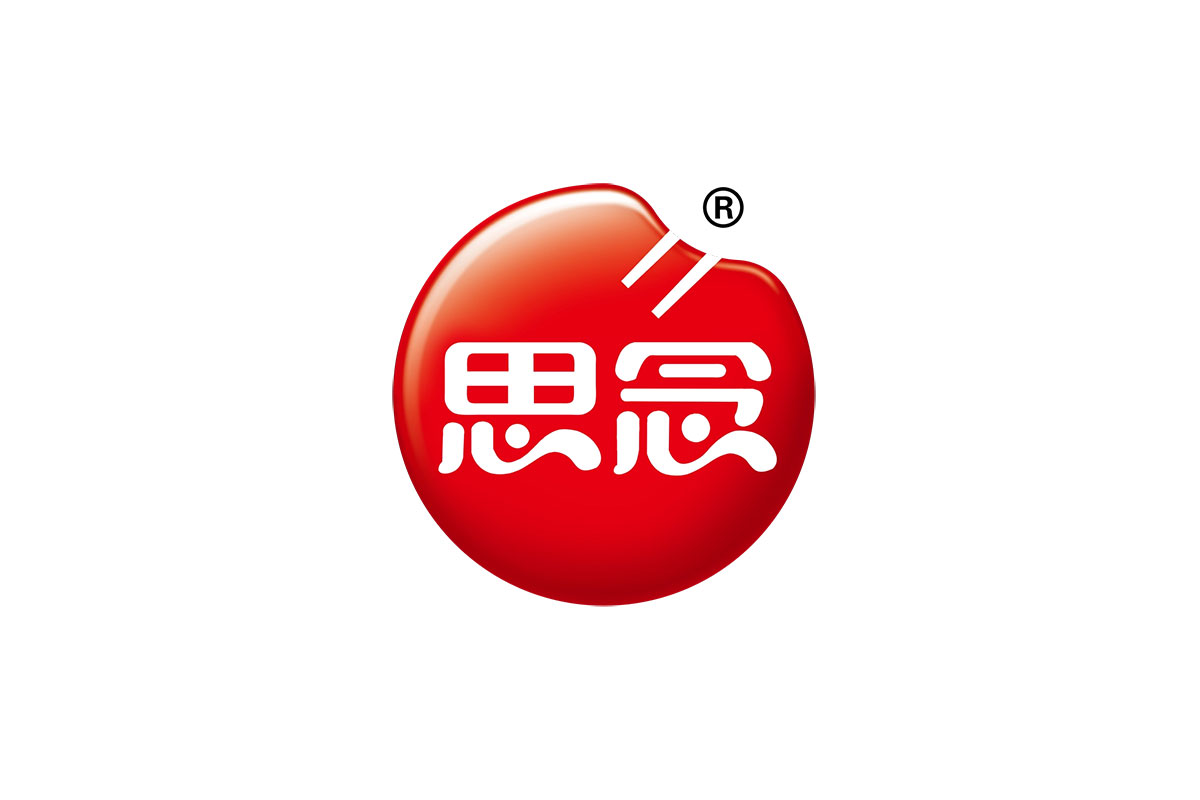 思念食品logo设计-红色徽章标志