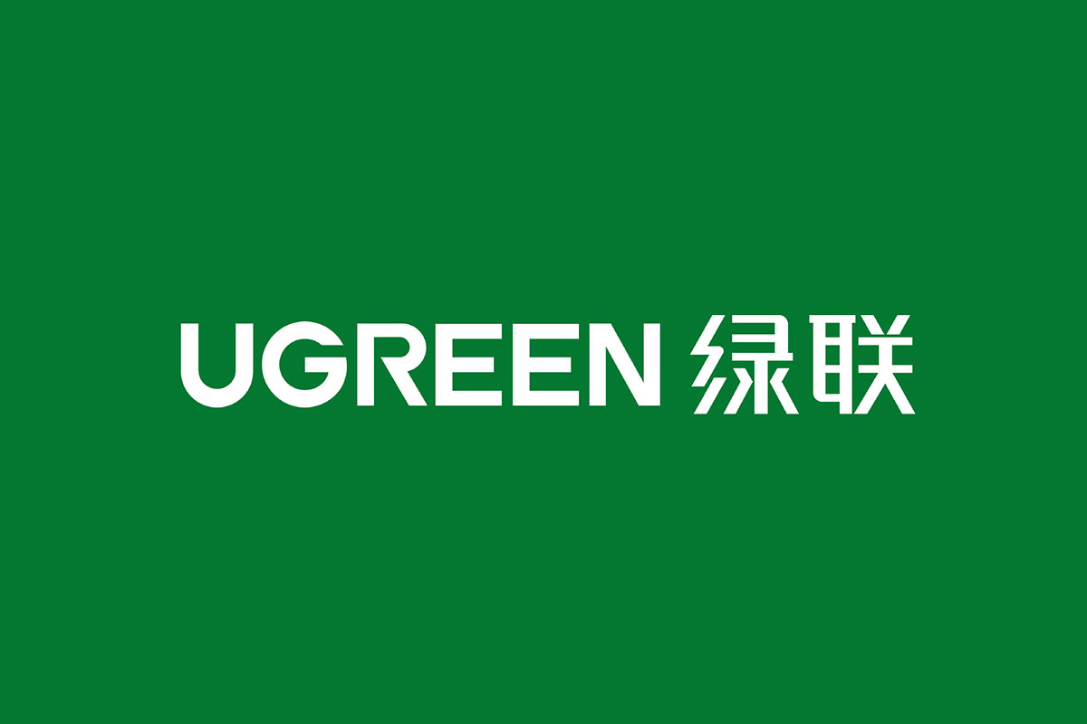 绿联logo设计-UGREEN反白logo设计