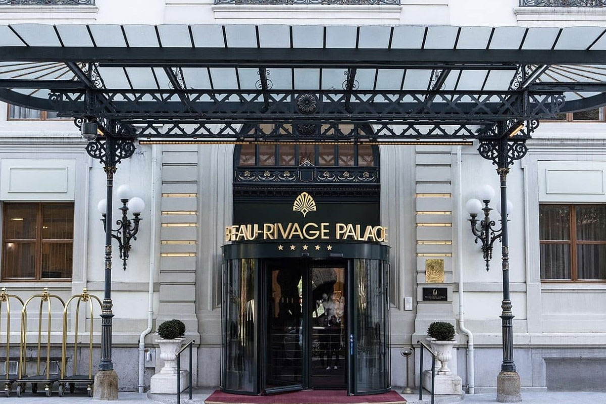 Beau Rivage Palace酒店品牌大门口