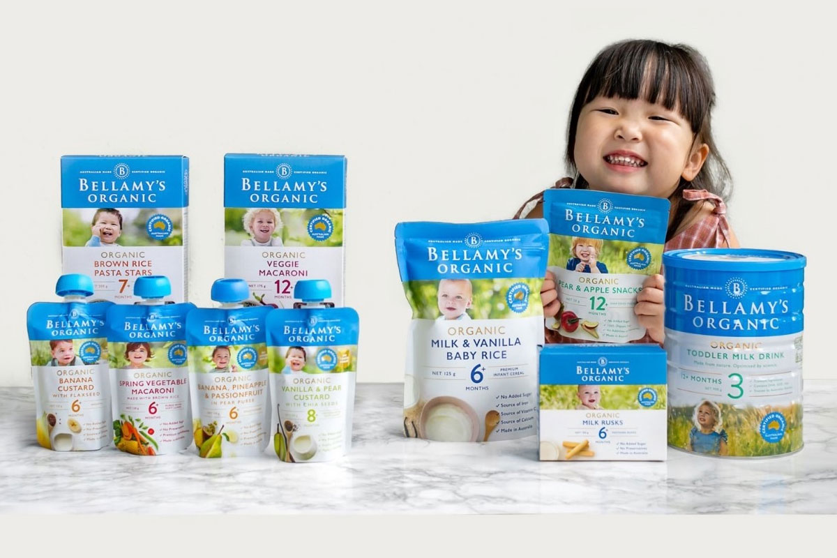 Bellamy’s贝拉米标志设计含义及牛奶品牌设计理念
