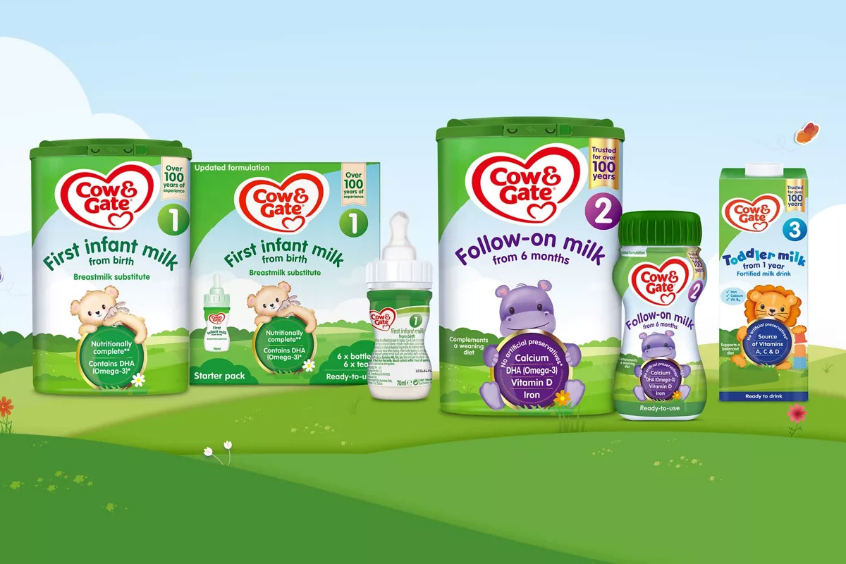 Cow & Gate牛栏品牌LOGO设计案例-牛奶行业标志设计方案