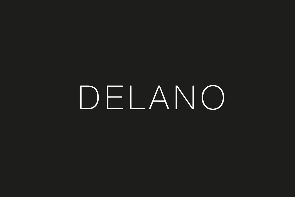 Delano德拉诺酒店品牌反白LOGO