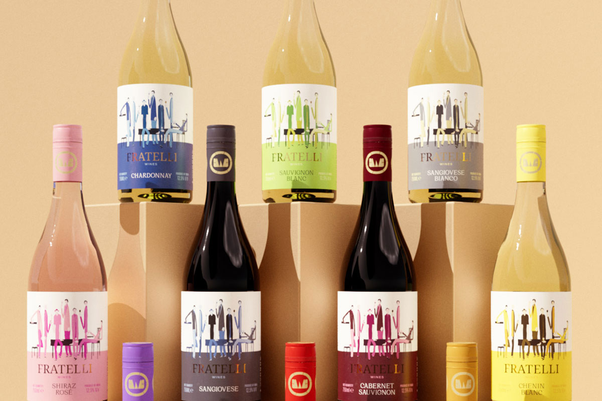 Fratelli Wines兄弟酒庄logo设计含义及葡萄酒品牌设计理念
