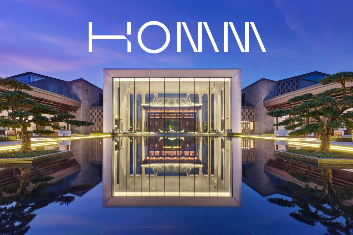 HOMM鸿居酒店标志设计含义及酒店品牌设计理念