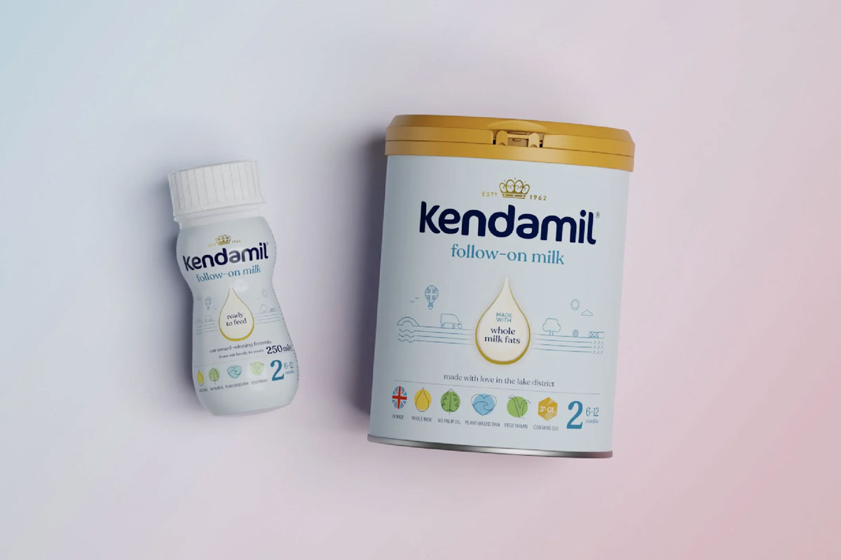 Kendamil康多蜜儿标志设计含义及牛奶品牌设计理念