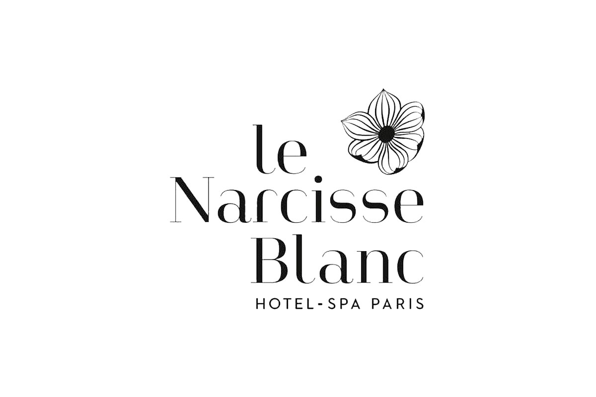 Le Narcisse Blanc酒店品牌LOGO设计案例-酒店行业标志设计方案