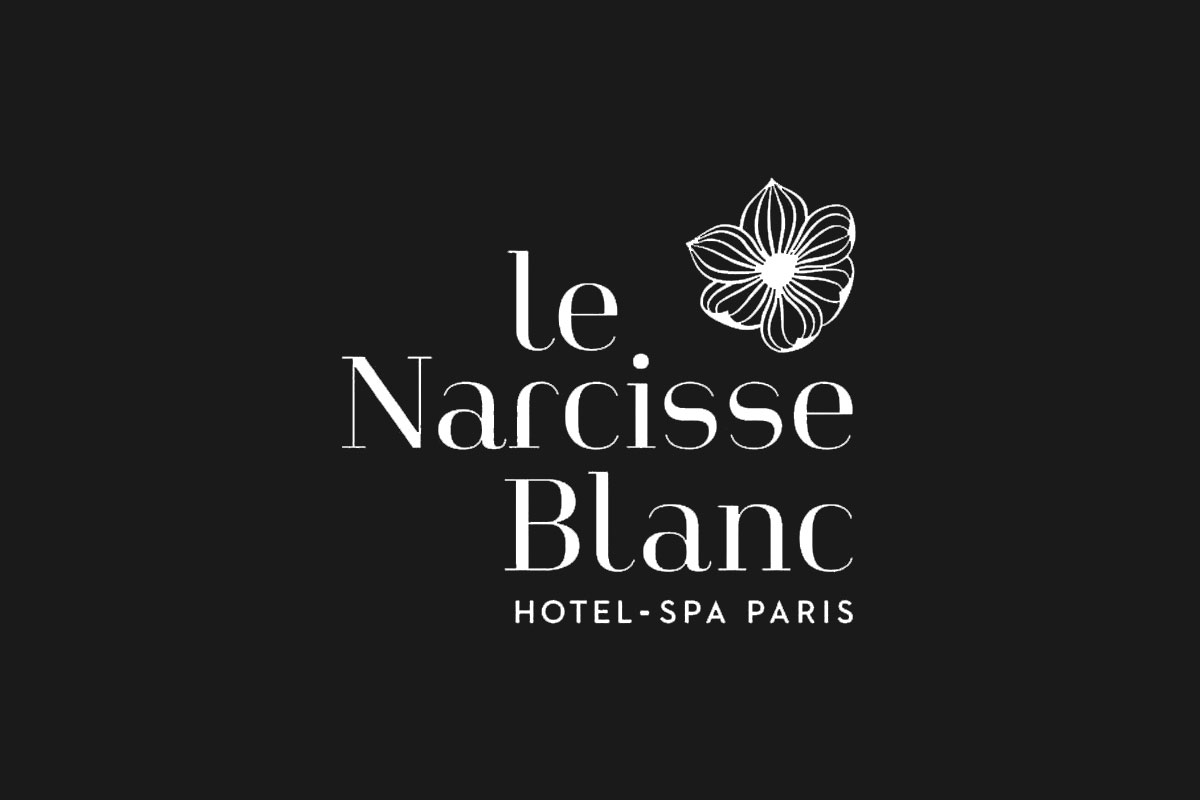 Le Narcisse Blanc酒店品牌反白LOGO