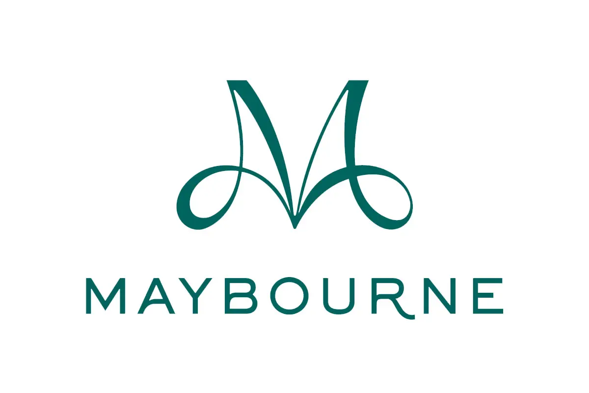 MAYBOURNE梅伯恩酒店品牌LOGO设计案例-酒店行业标志设计方案