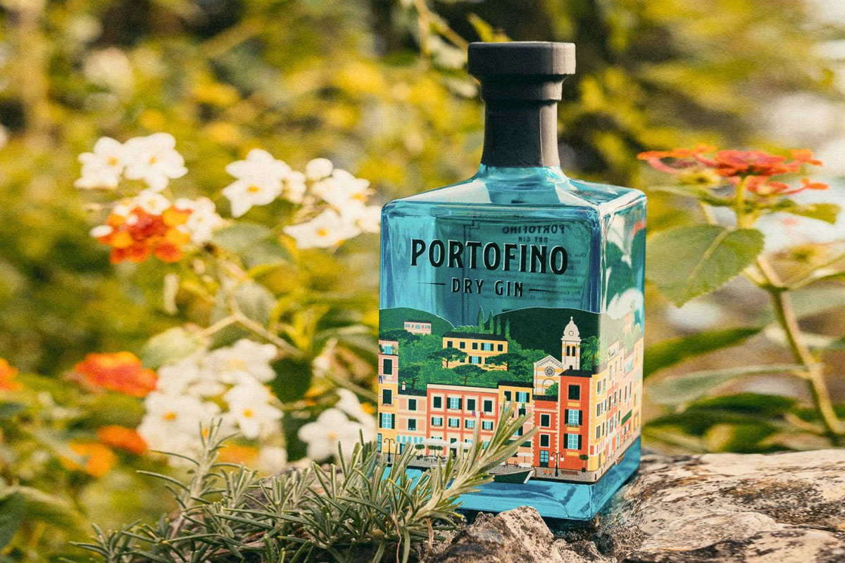 Portofino Gin标志设计含义及杜松子酒品牌设计理念