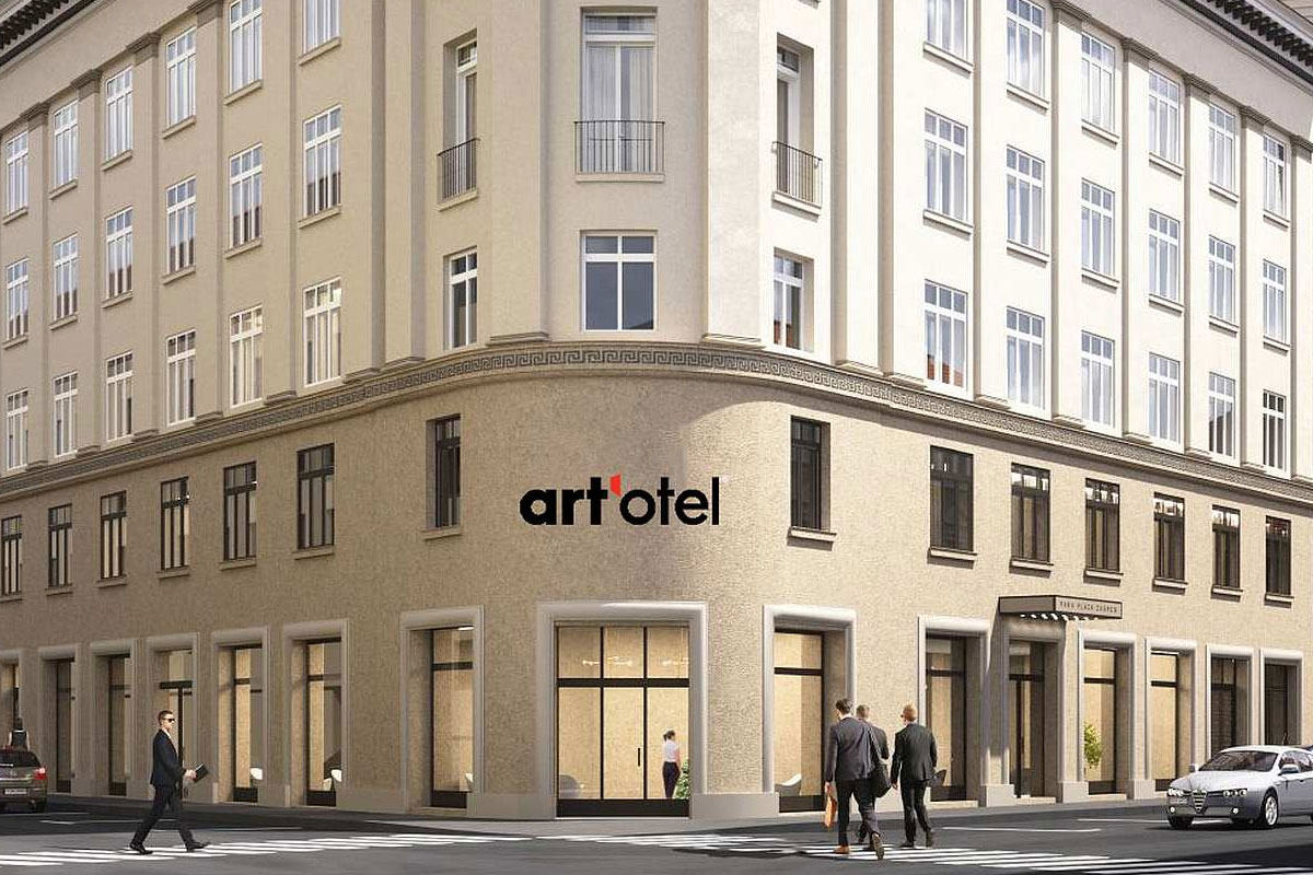 art'otel酒店品牌大门口LOGO