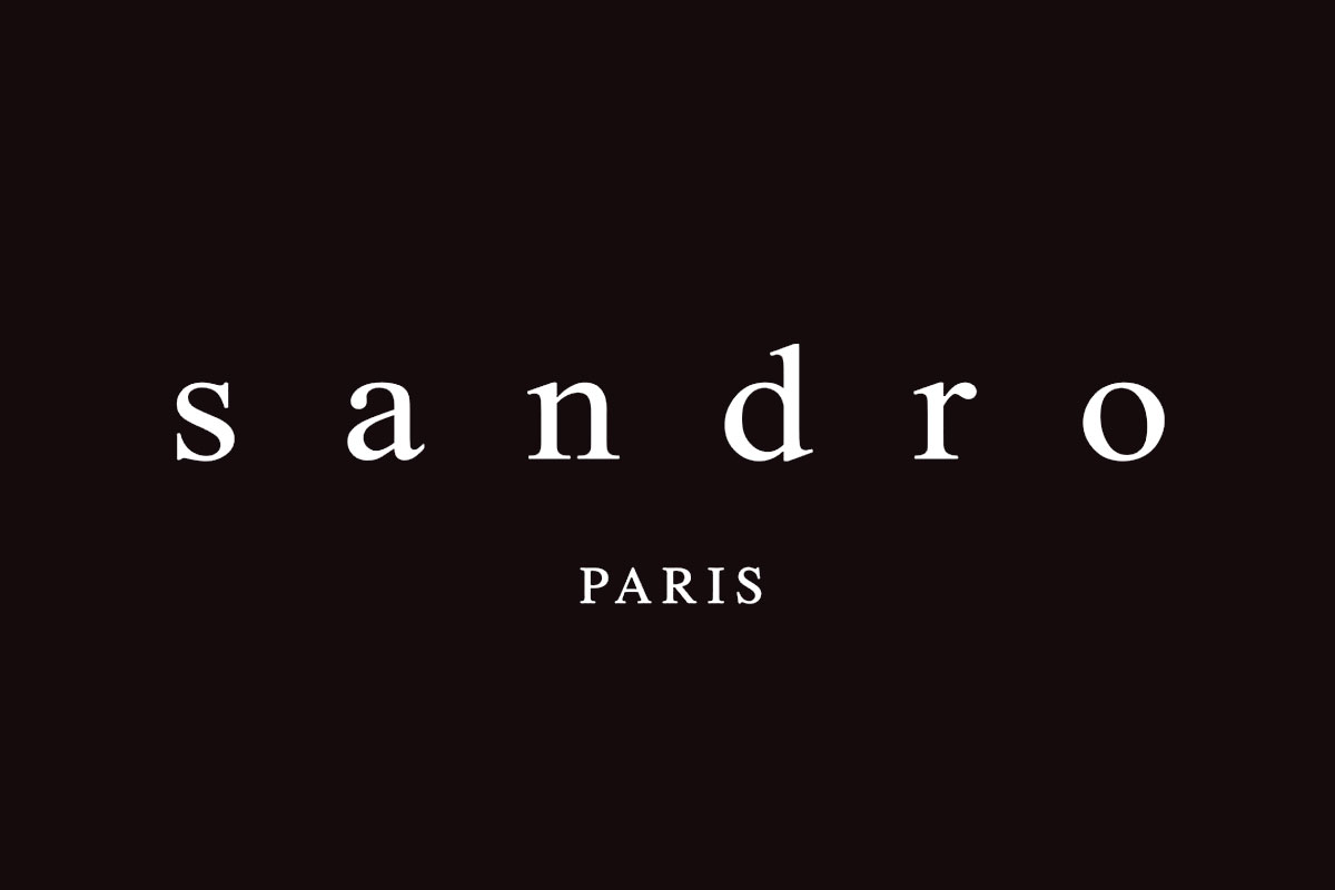 Sandro品牌反白LOGO