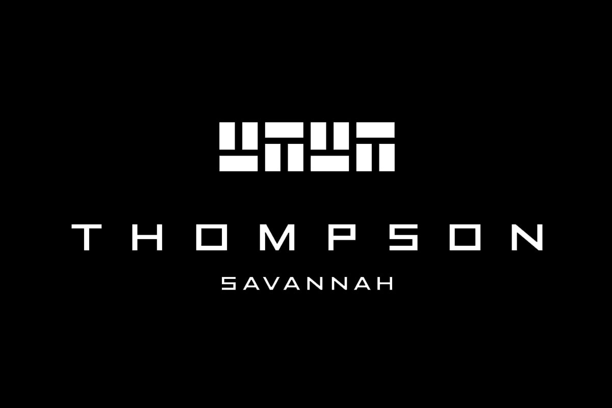 THOMPSON汤普森酒店品牌反白LOGO