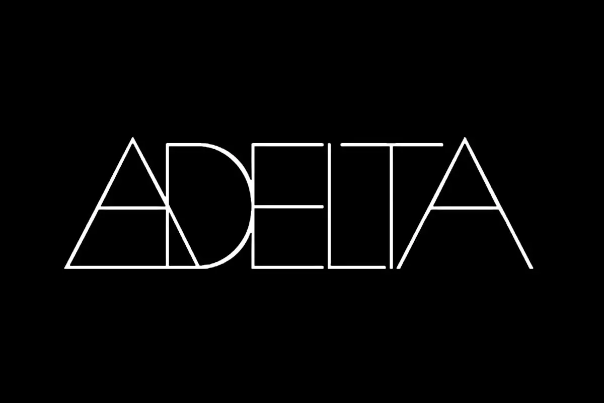 Adelta反白LOGO