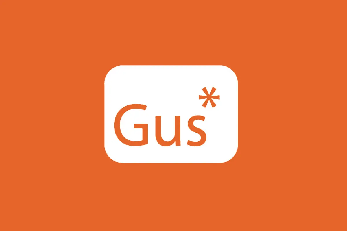 Gus* Modern反白logo