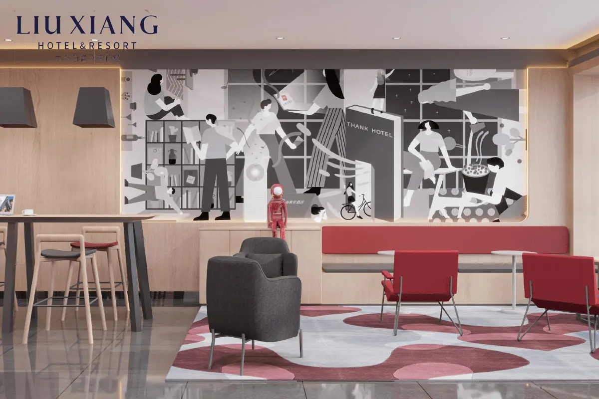 LIUXIANG六象酒店标志设计含义及酒店品牌设计理念