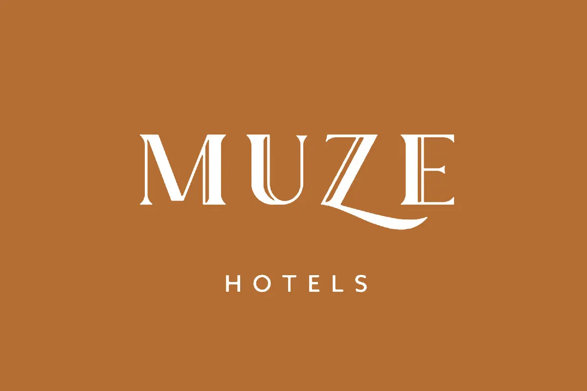 MUZE穆拉酒店反白logo
