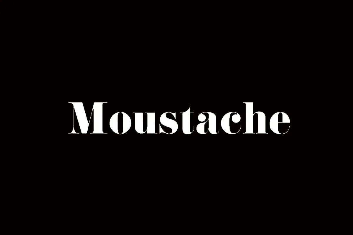 Moustache穆斯塔赫反白logo