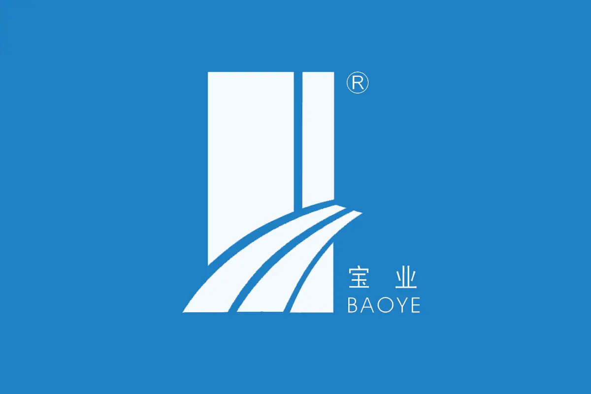 宝业集团反白logo