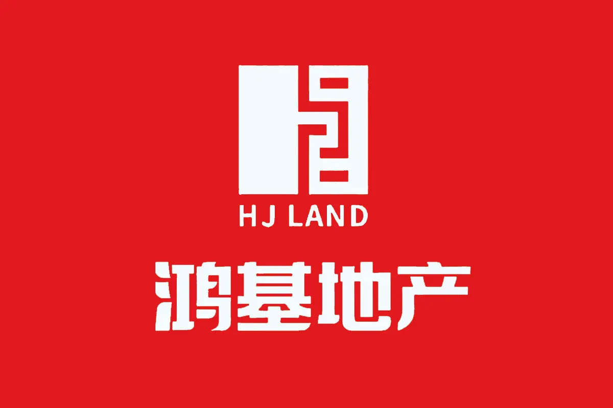 鸿基地产反白logo