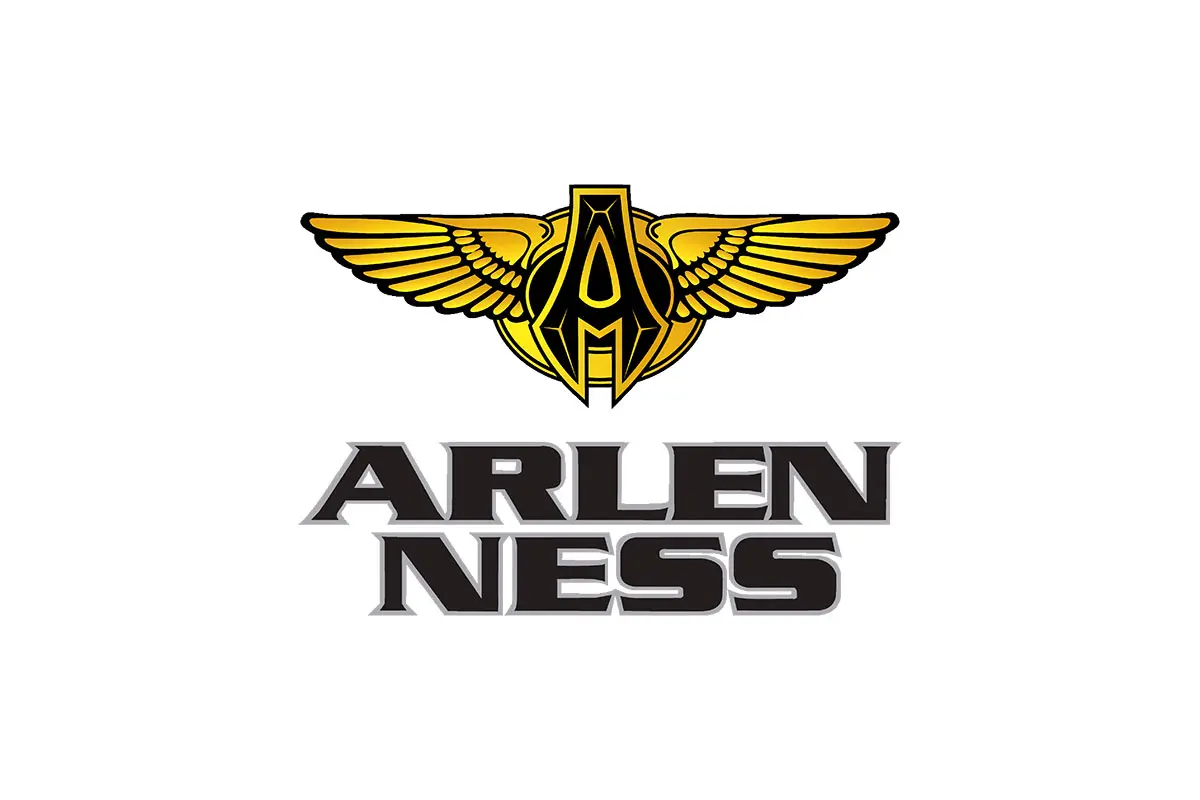 Arlen Ness美国阿伦尼斯摩托车定制商标设计-翅雄logo设计