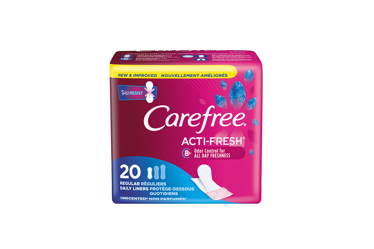 Carefree美国强生旗下无忧无虑卫生巾-流畅手写风格标志设计