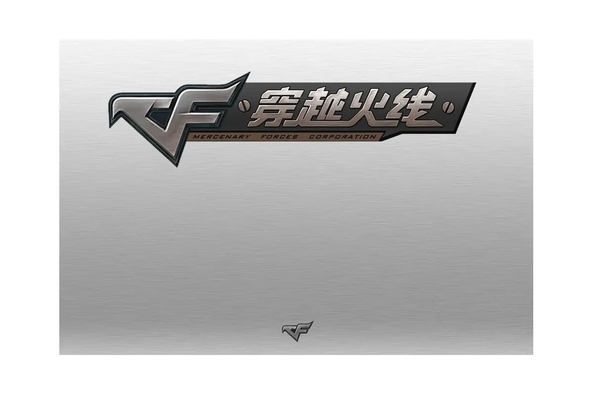 穿越火线logo设计-连体CF字母金属字标