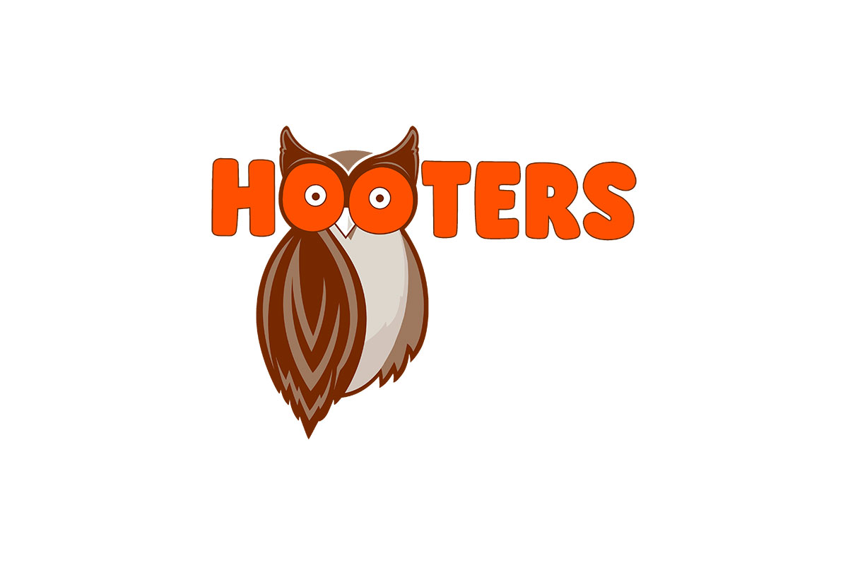 Hooters美国猫头鹰餐厅logo设计-餐饮标志设计