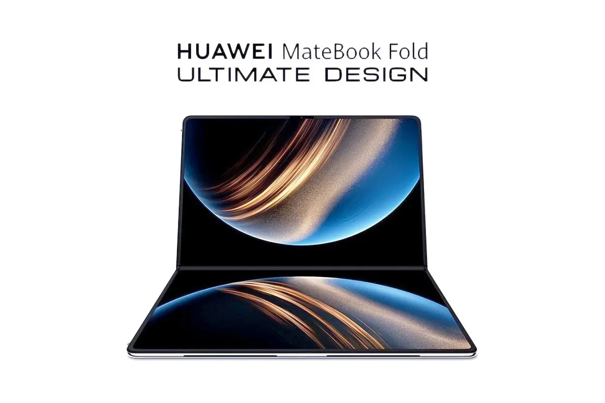华为MateBook Fold logo设计-HUAWEI黑体字标与ULTIMATE DESIGN系列铭牌
