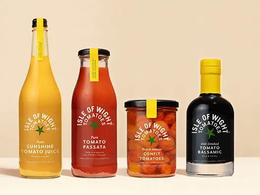 Isle of Wight Tomatoes怀特西红柿岛农场logo含义及果蔬品牌理念