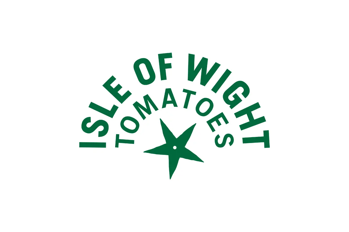 Isle of Wight Tomatoes怀特西红柿岛农场logo设计-拱形logo设计