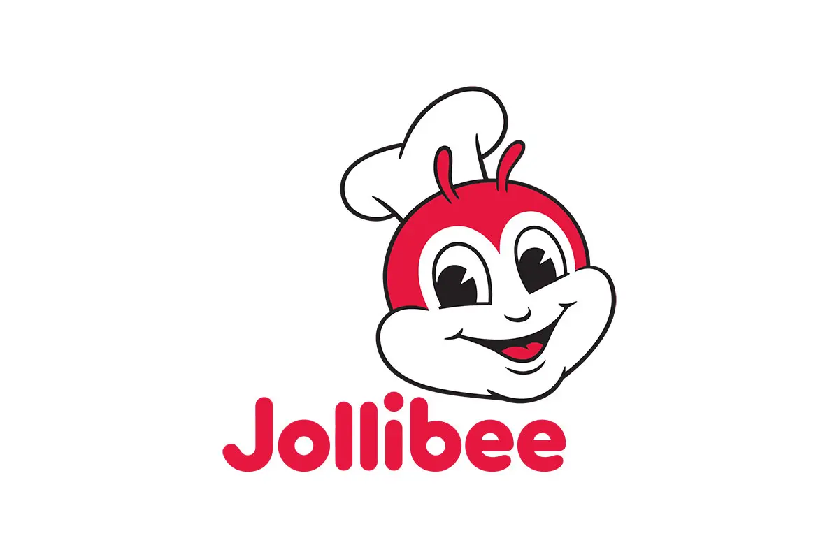 Jollibee菲律宾快餐标志设计-蜜蜂头部logo设计