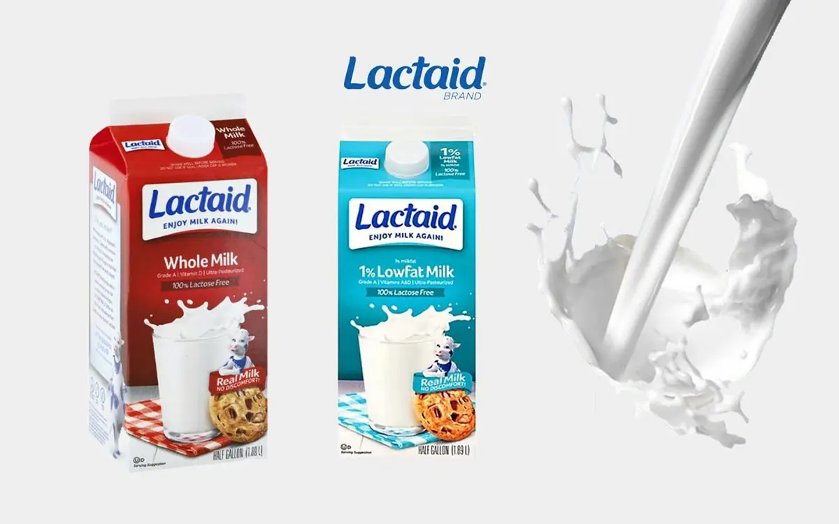 Lactaid美国无乳糖牛奶-牛奶logo设计