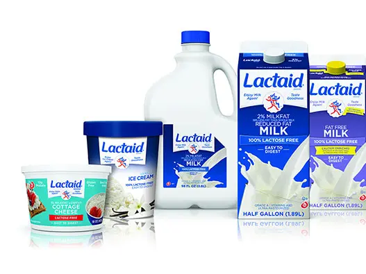 Lactaid美国无乳糖牛奶logo含义及乳制品品牌理念