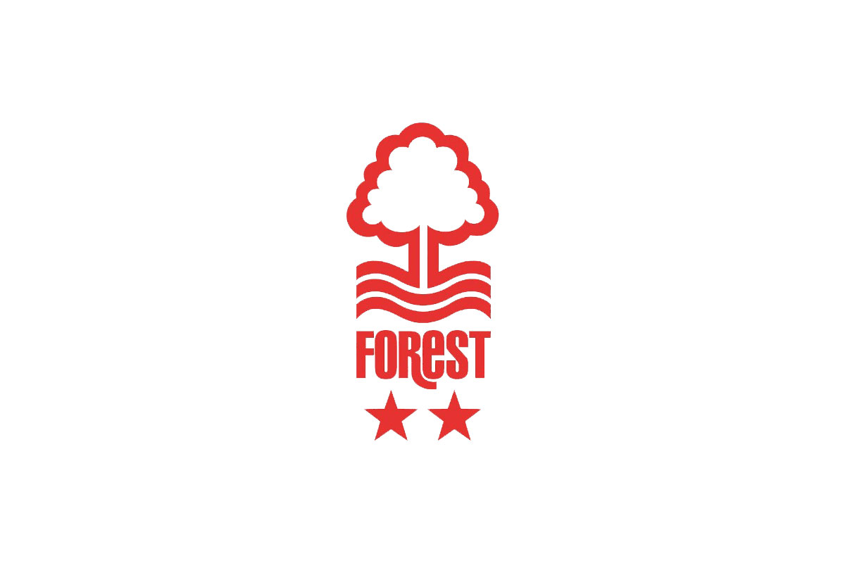 Nottingham Forest英格兰诺丁汉森林足球俱乐部logo设计-树木剪影logo设计