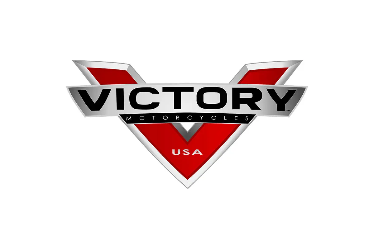 Victory美国胜利摩托车logo设计-V形logo设计