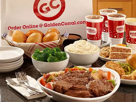 Golden Corral科拉尔金自助餐厅logo设计含义及牛排馆品牌理念