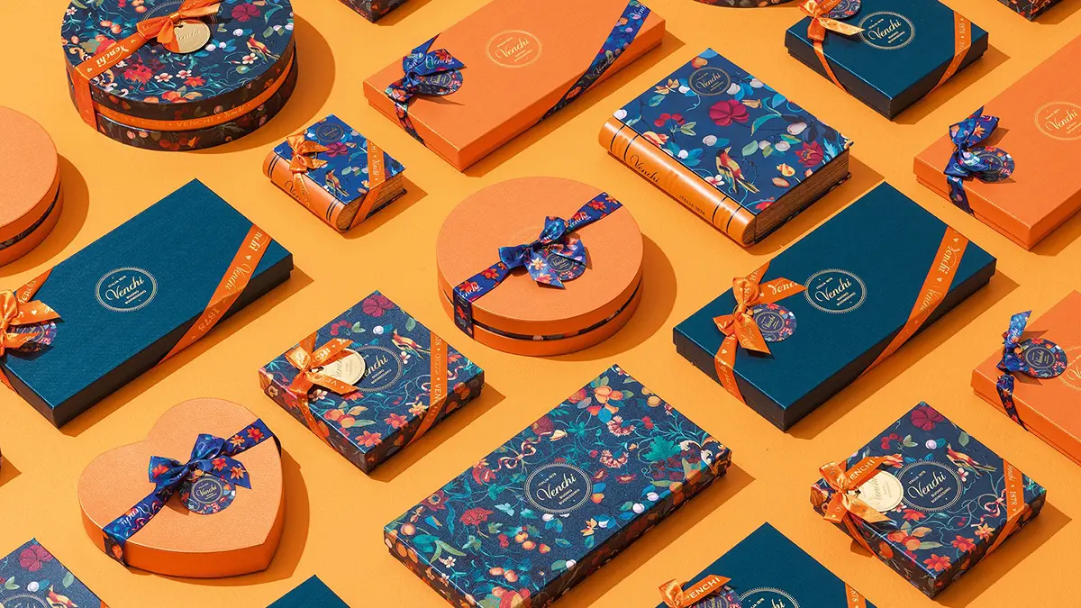 Venchi巧克力冰淇淋-黑巧克力标志设计