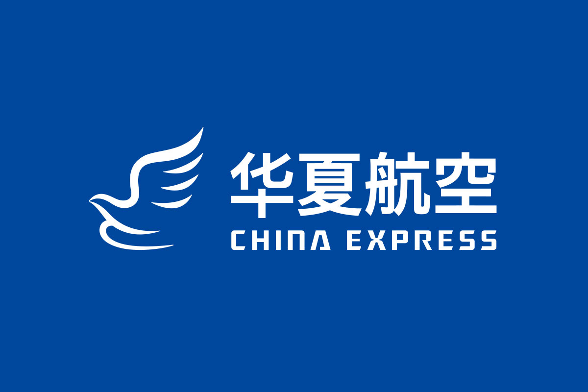 华夏航空反白logo