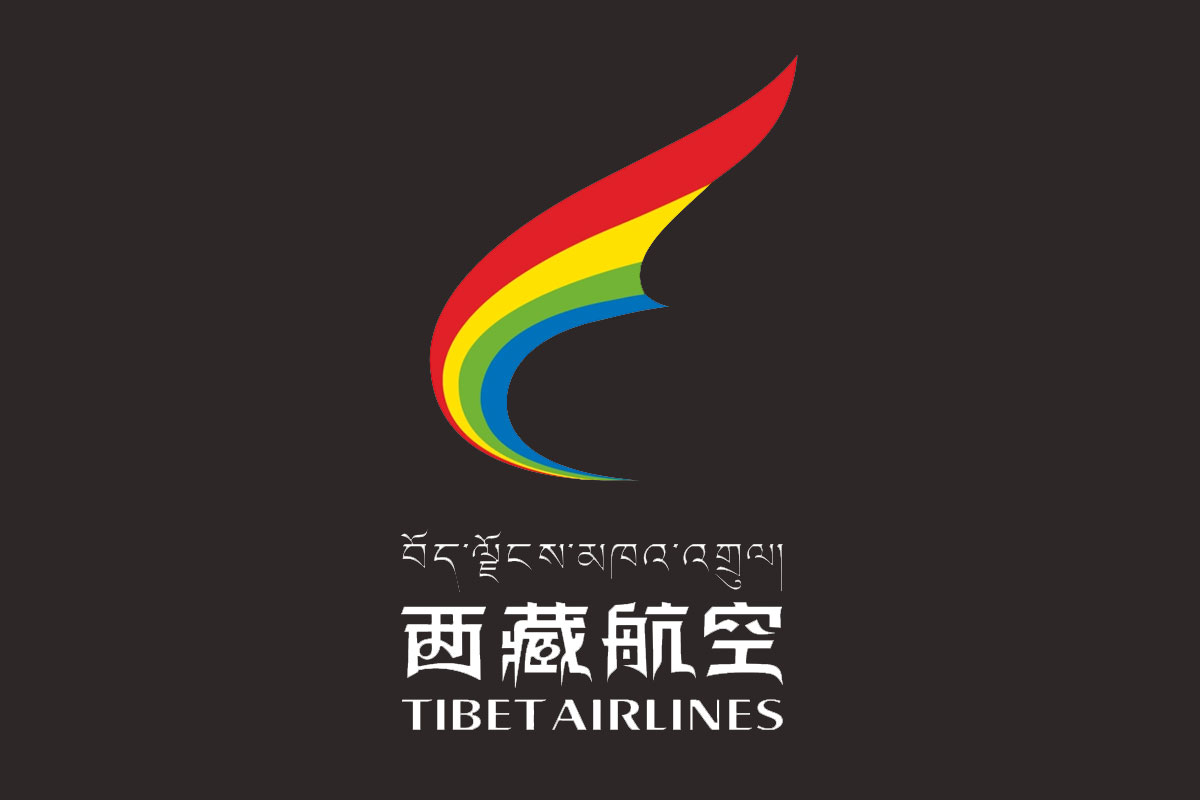 西藏航空反白logo