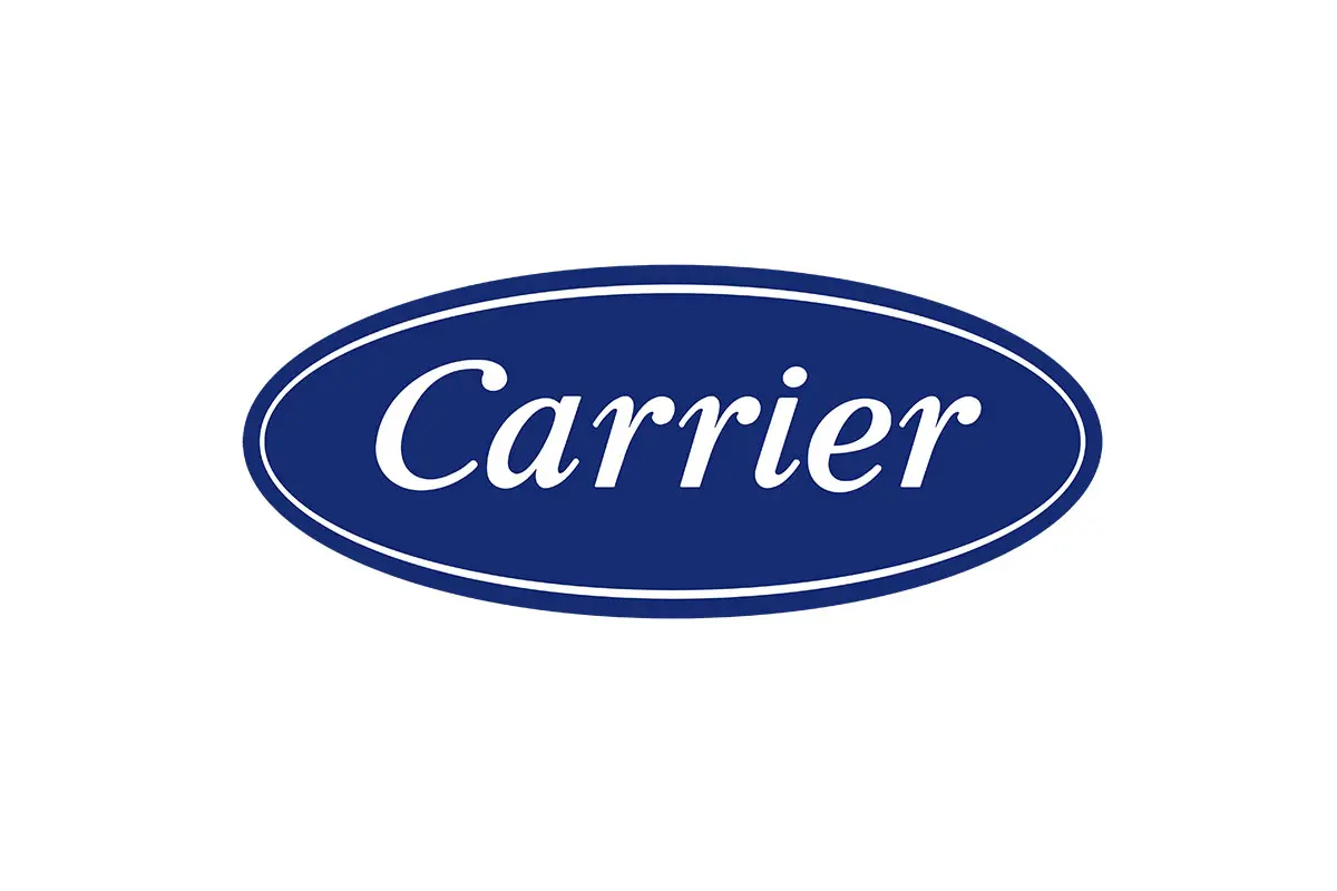Carrier开利空调logo设计-蓝色椭圆logo设计