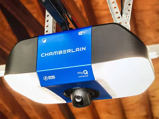 Chamberlain张伯伦车库开门器logo设计含义及车库门生产品牌理念