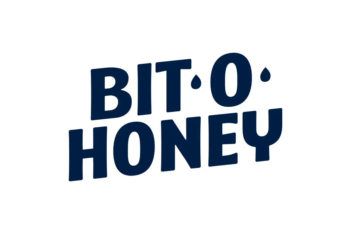 Bit O Honey美国经典糖果logo设计-蜂蜜滴造型logo设计