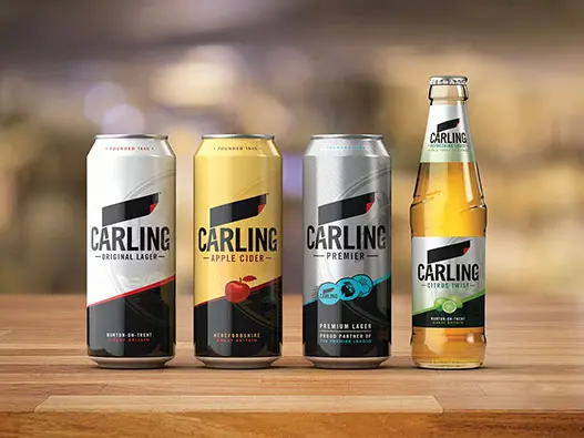 Carling英国卡林啤酒logo设计含义及酒精品牌理念