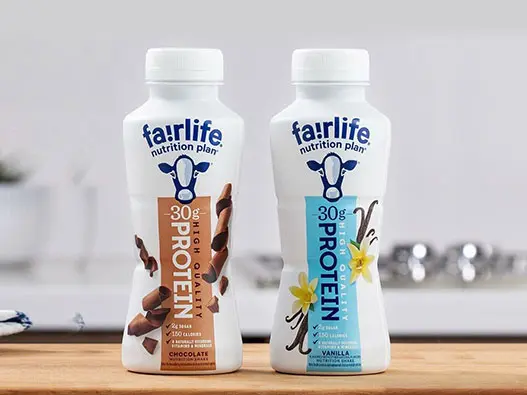 Fairlife鲜菲乐牛奶-可口可乐公司旗下logo含义及饮料标志设计理念