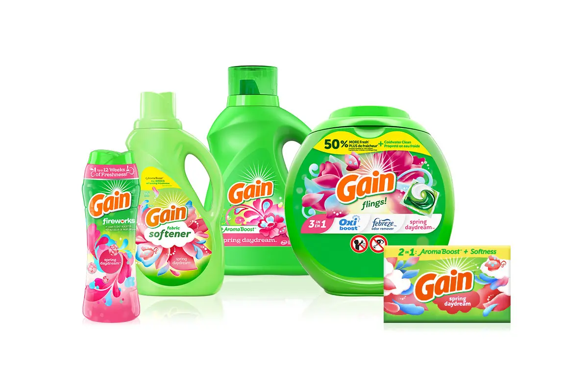 Gain美国宝洁公司衣物清洁产品-橙红logo设计