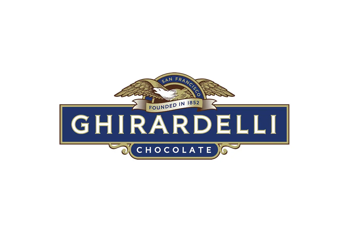 Ghirardelli chocolate美国吉尔德利巧克力logo设计-雄鹰徽章logo设计