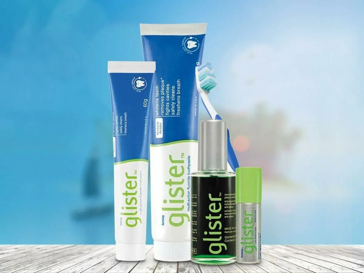 Amway Glister安利丽齿健牙膏-口腔护理logo设计