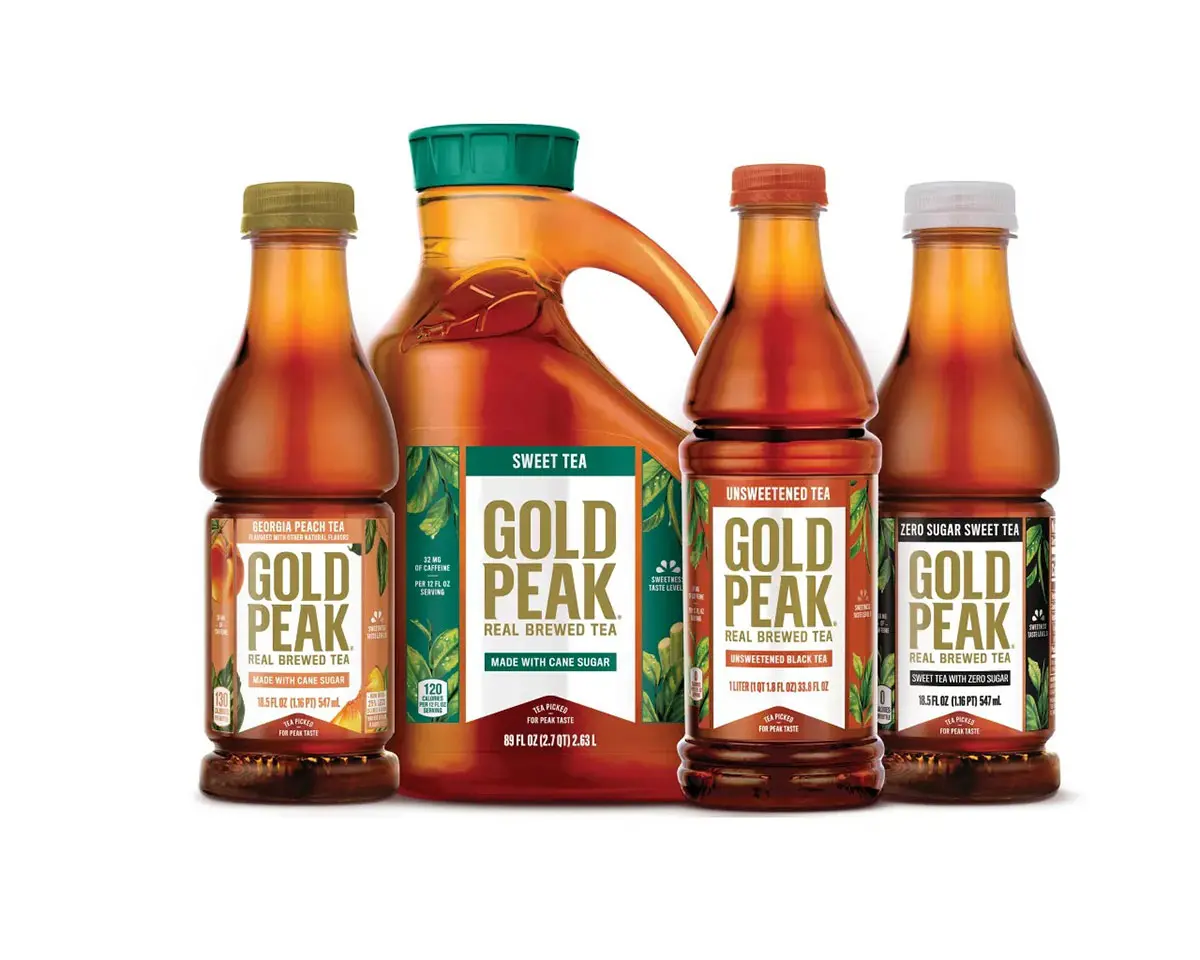 Gold Peak beverage可口可乐金峰茶饮料-茶品logo设计