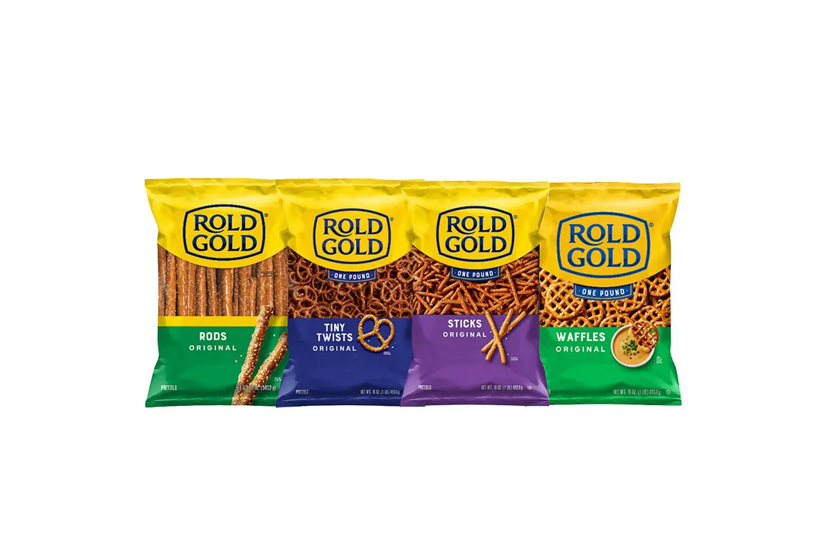 Rold Gold美国百事旗下罗尔德金卷饼零食-零食logo设计