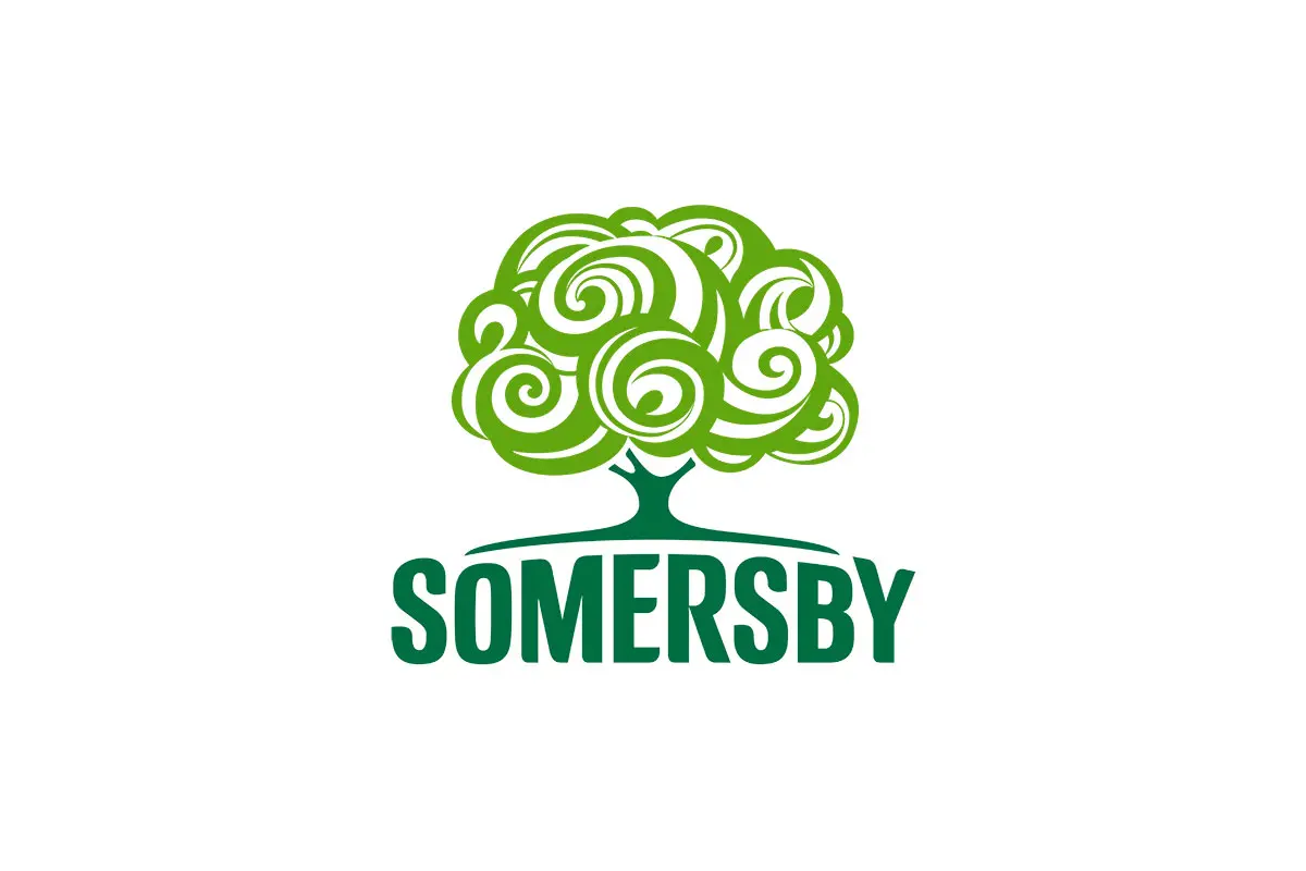 Somersby嘉士伯夏日纷果味酒logo设计-苹果树logo设计